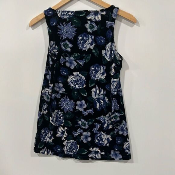 Iman 2 piece velvet blue floral blazer top xs - Picture 9 of 10